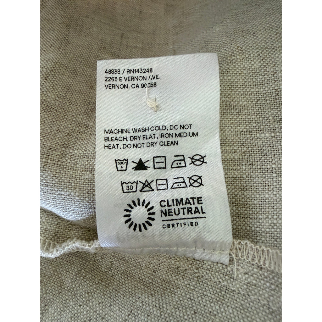 Reformation Freddie Linen Pant - Oatmeal - Size 6