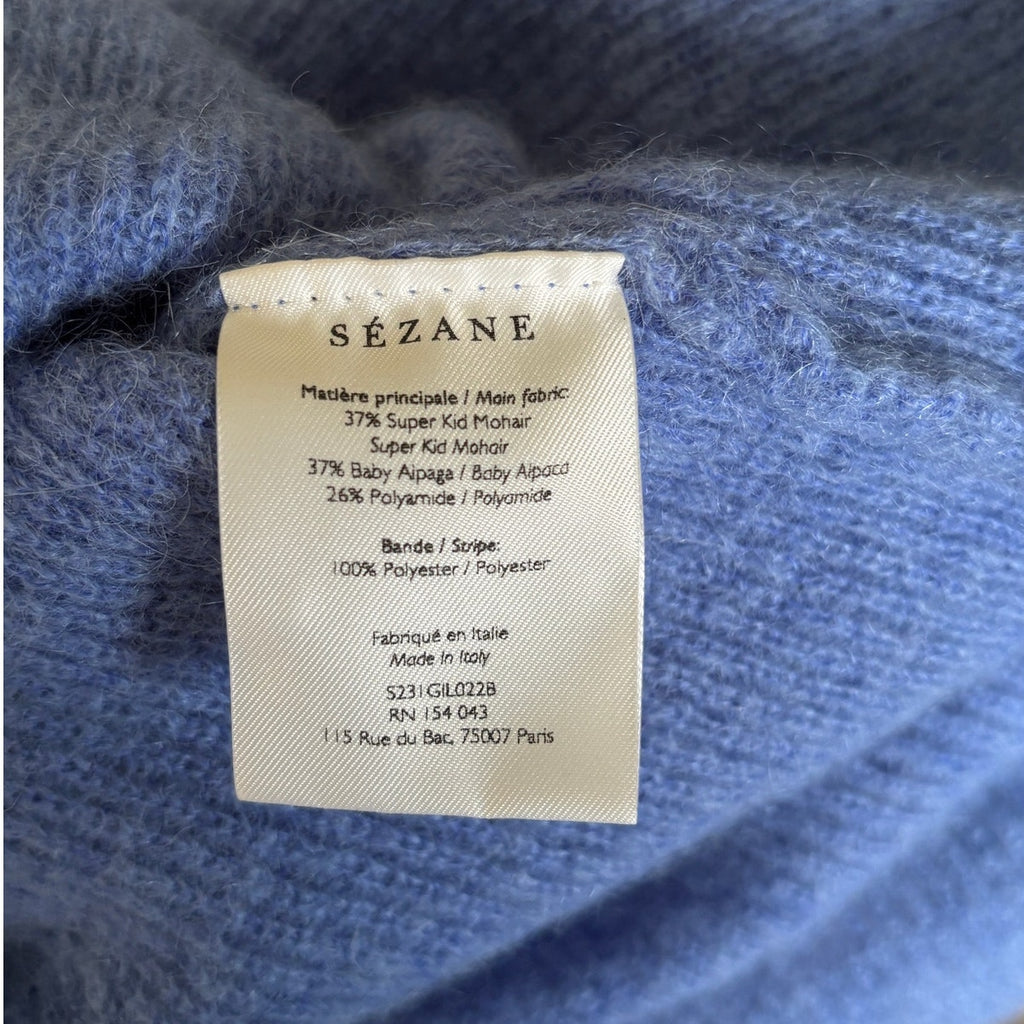 Sezane Barry Cardigan - Blue - Size Medium