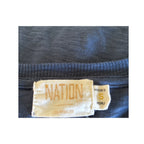 Nation LTD Darcie Flutter Sleeve V-Neck Top - Navy Blue - Size S