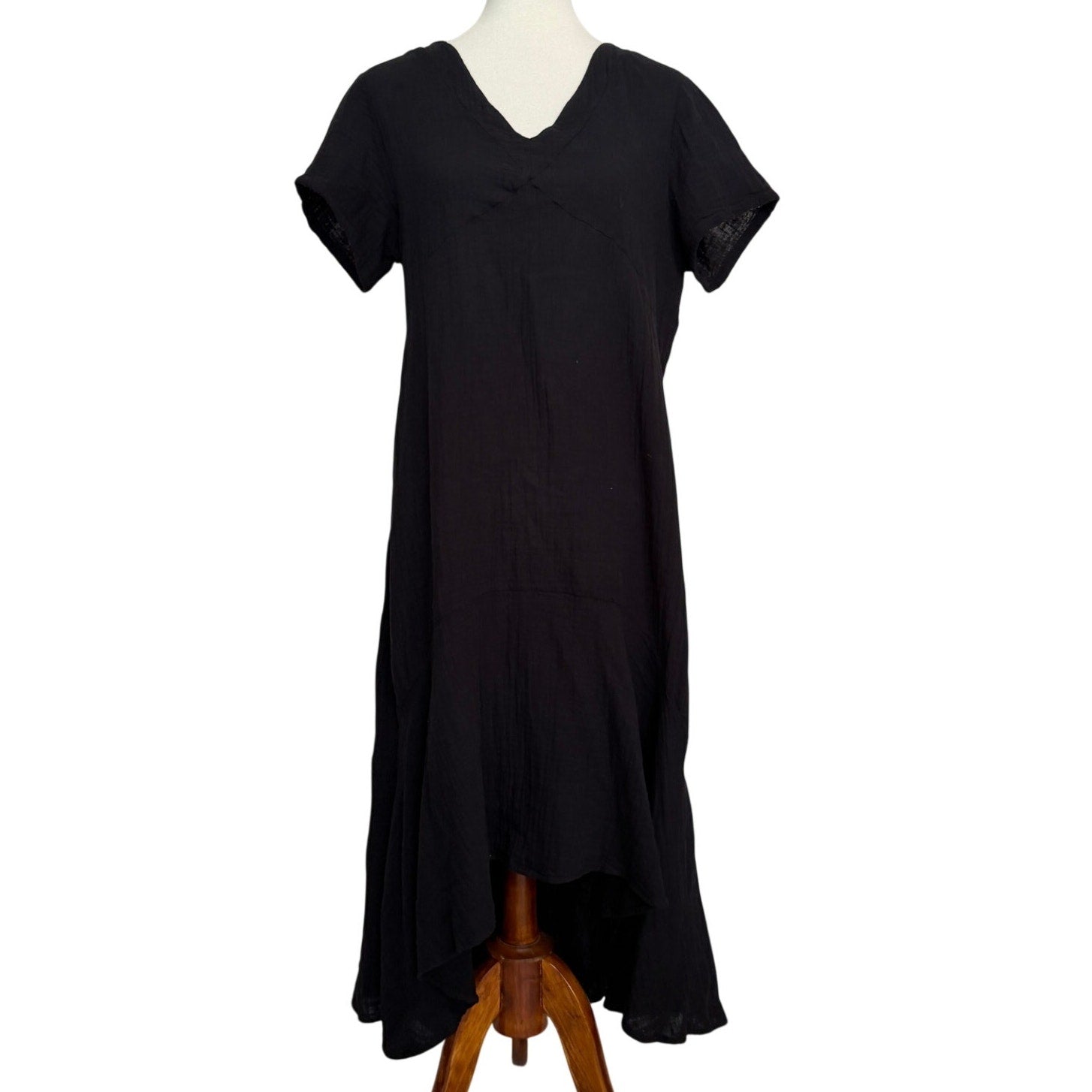 Stark X Pamela Maxi V-Neck Dress - Black - Large