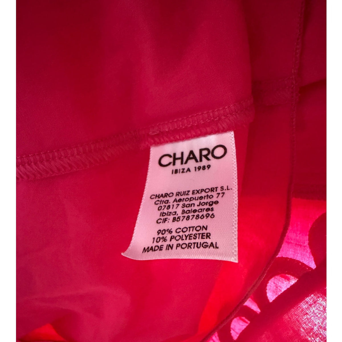 Charo Ruiz Ibiza Angy Cotton Mini Dress - Solid Fuchsia - Size Small