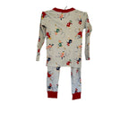 Hanna Andersson Holiday Print Long John Set - Gliding On Ice Blue - Size 4