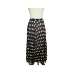 J.CREW Gwyneth Polka Dot Chiffon Midi Skirt - Black and Cream - Size 2