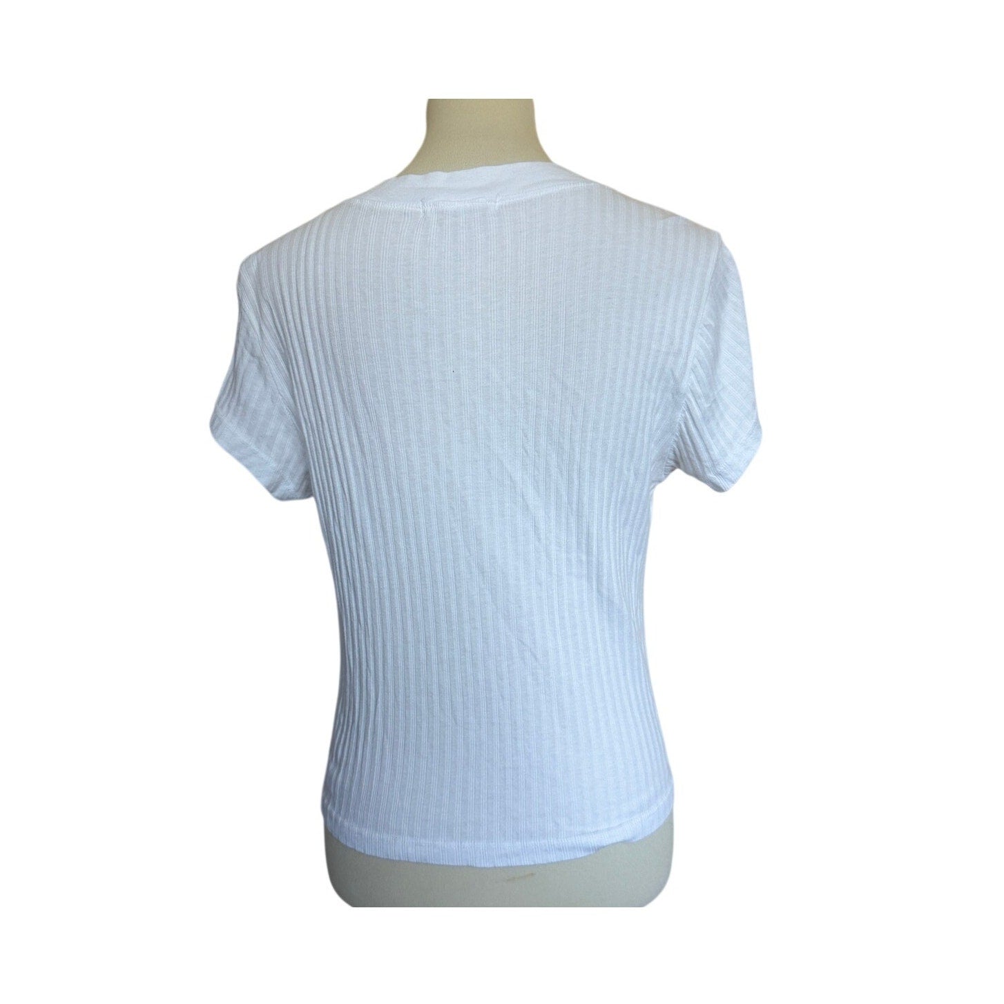 PERFECTWHITETEE Bobby V Neck Tee - White - Size Small