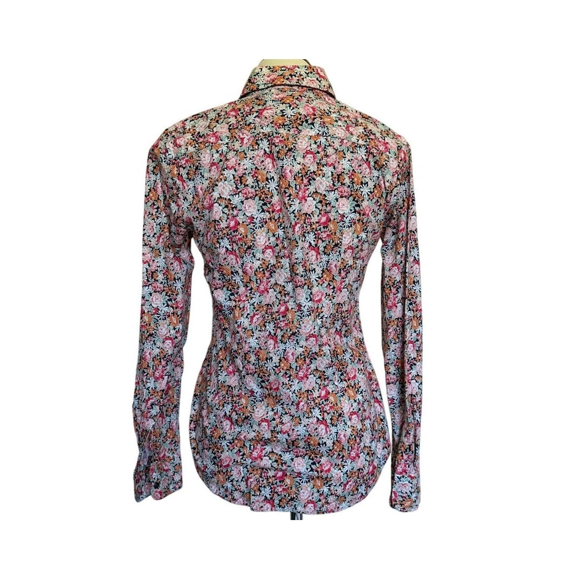 THE SHIRT by ROCHELLE BEHRENS - Pink /Orange Floral - Size XS