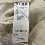 Na-KD Linen Wide Leg Pants - Beige - 27