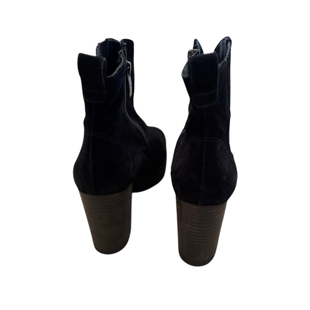 Paul Green Oakley Suede Leather Boots - Black - Size 8