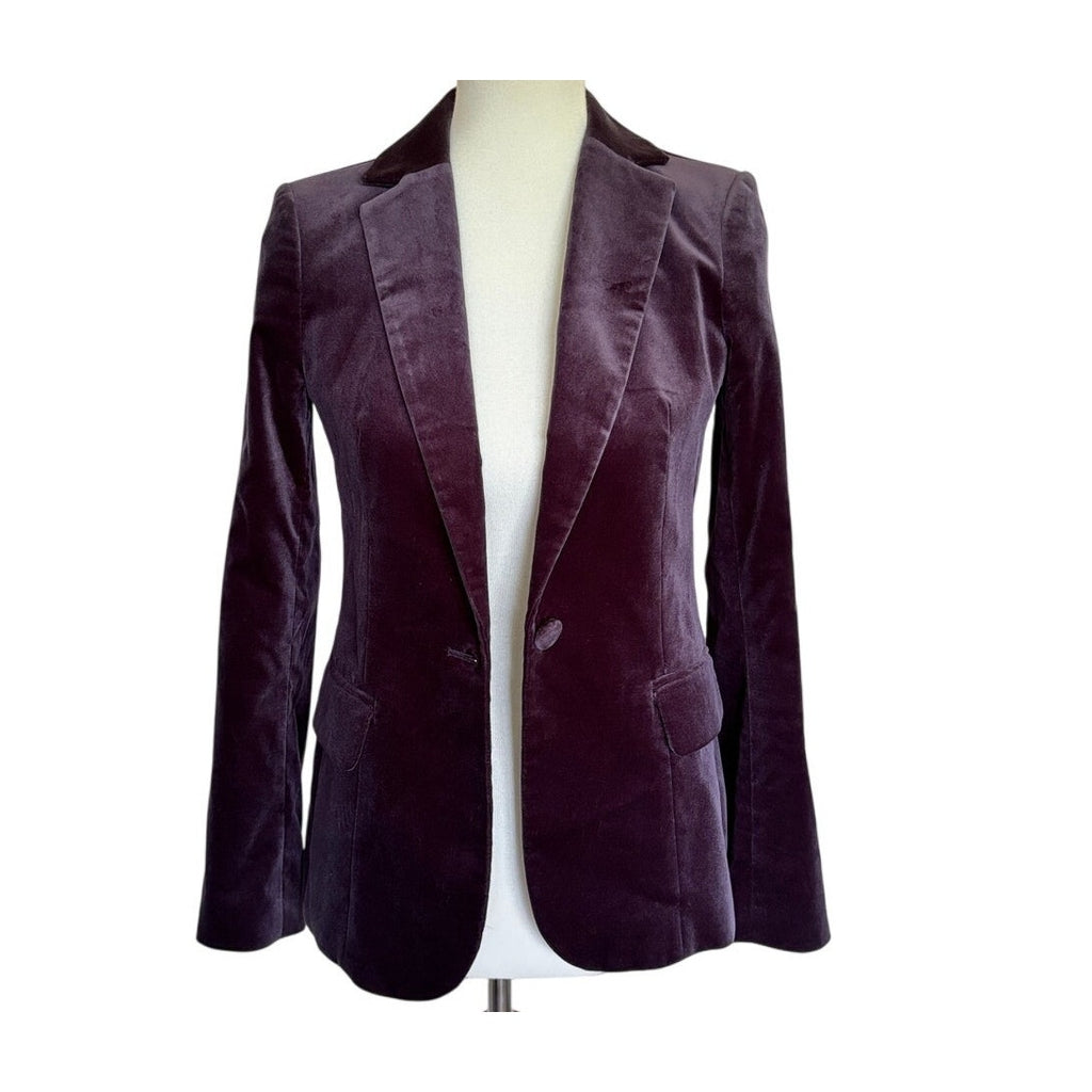 Frame Classic Velvet Blazer  - Charcoal - Size 0