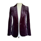 Frame Classic Velvet Blazer  - Charcoal - Size 0