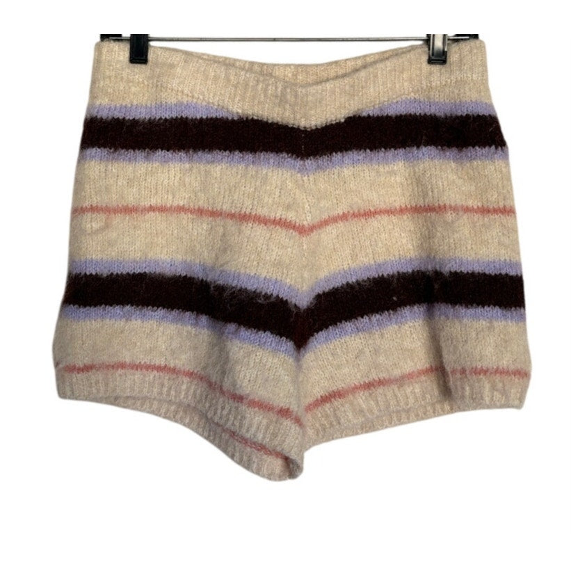 L SPACE Montauk Shorts - Prep School Stripe - Size Large