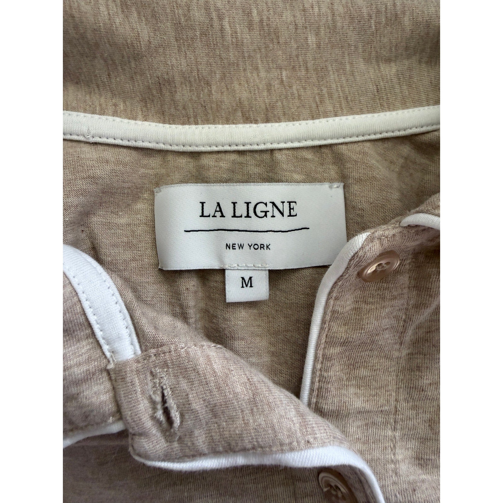 La Ligne Bonne Nuit Pajama Set - Heathered Beige Cream - Medium