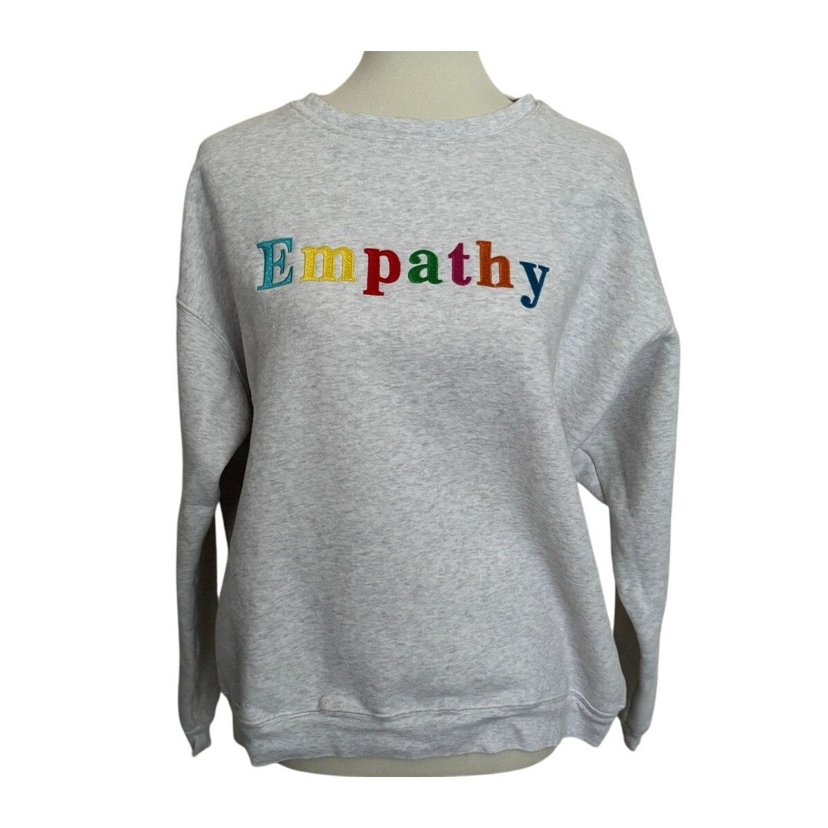 THE MAYFAIR GROUP Empathy Oversized Sweatshirt - Gray - One Size