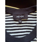 ME+EM Striped Merino Wool Sweater - Black/White - XS