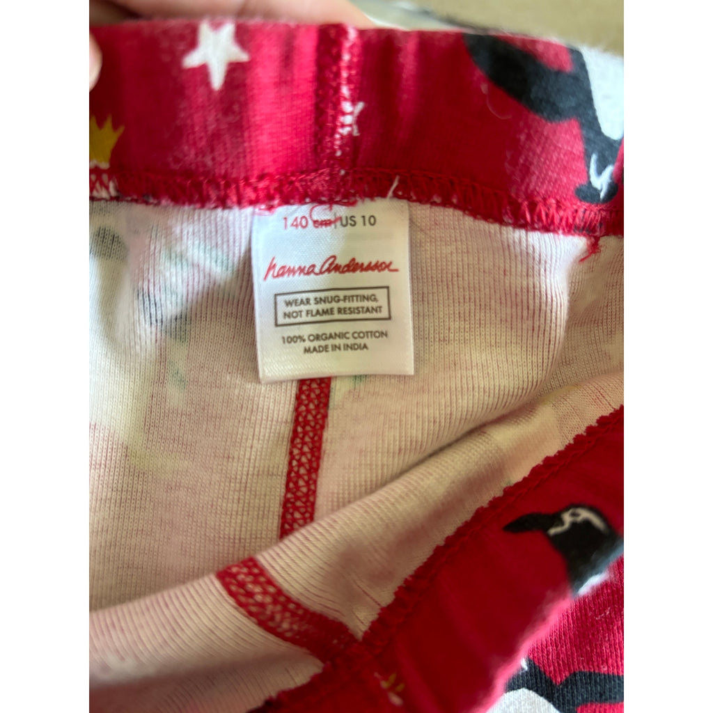 Unisex Hanna Andersson Long John Pajama Set - Penguin Party - Size 10