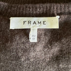 FRAME Scoop Neck Cashmere Sweater - Americano Brown - Size Extra Small