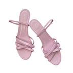 Alohas Wasabi Kitten Heel Sandal - Pink - Size 9