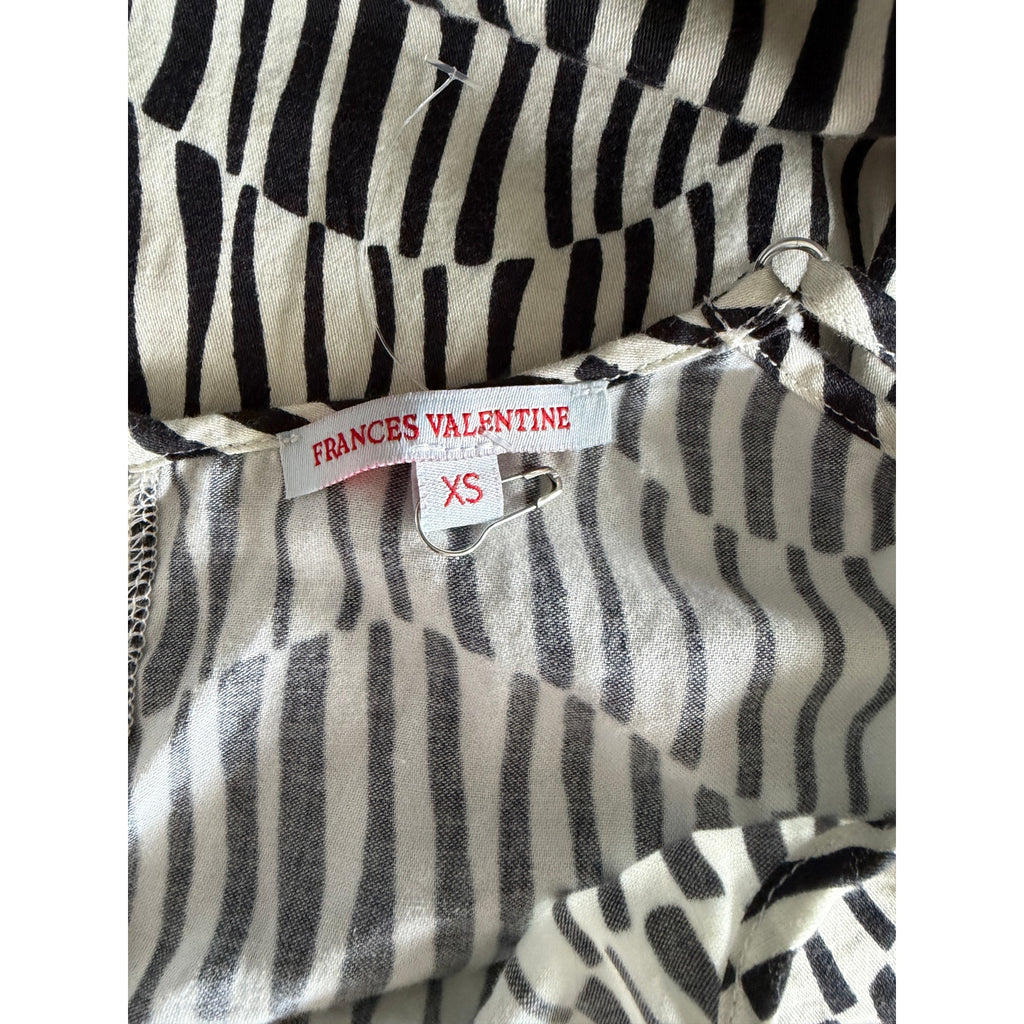 Frances Valentine Cheree Cropped Jumpsuit - Black and White Print - Size XS