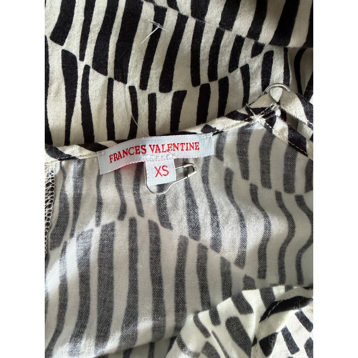 Frances Valentine Cheree Cropped Jumpsuit - Black and White Print - Size XS