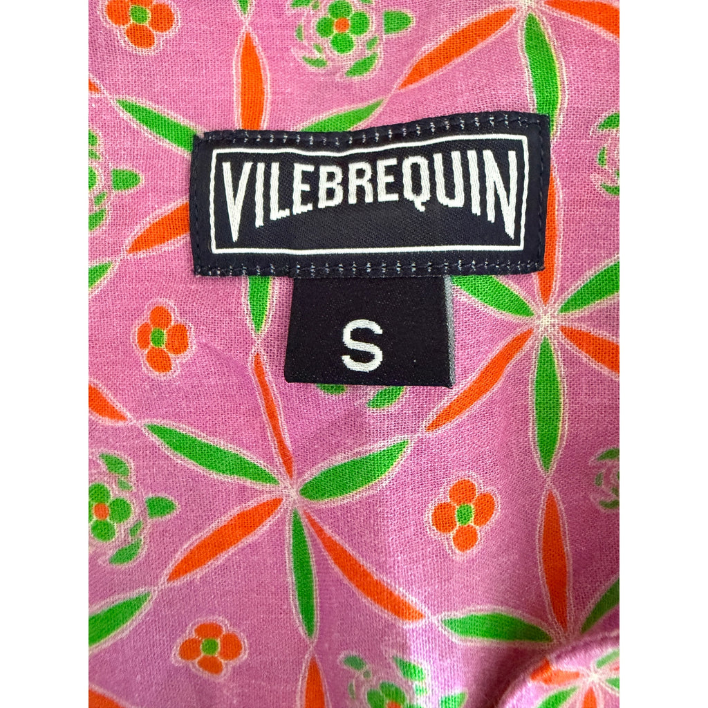 Vilebrequin Button Down Waist Tie Print Shirt Dress - Small