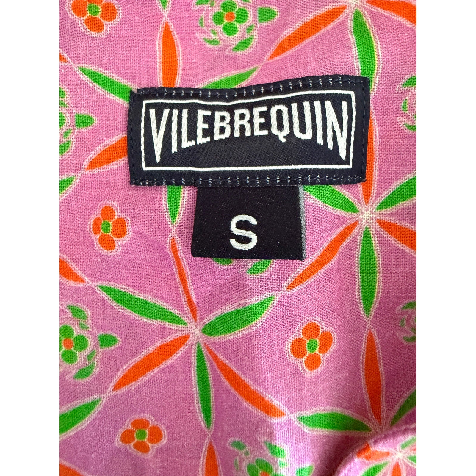 Vilebrequin Button Down Waist Tie Print Shirt Dress - Small