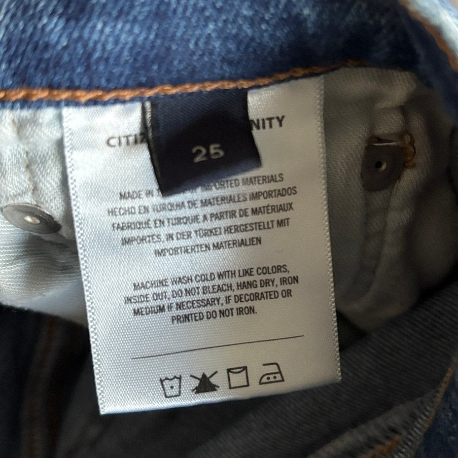 Citizens of Humanity Palma Straight Raw Hem Jeans - Ambry - Size 25