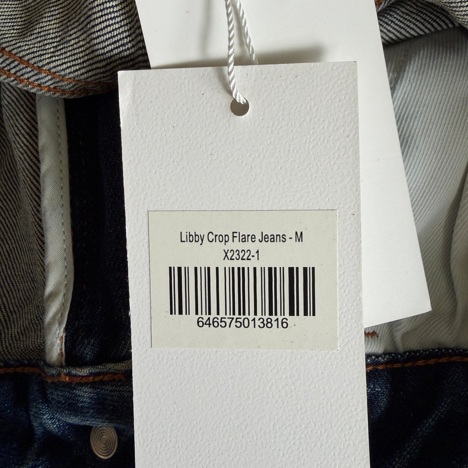 Petite Studio NYC Libby Crop Flare Jeans - Blue - M/6