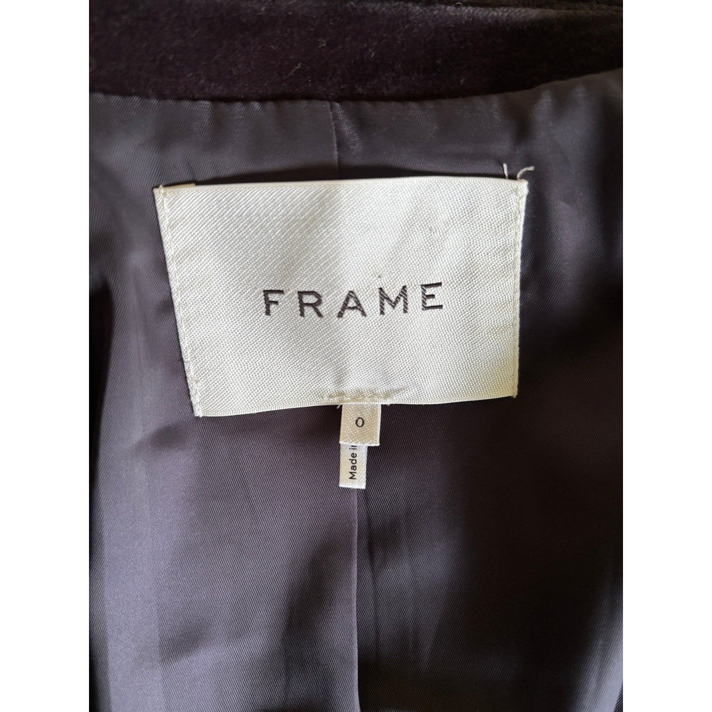 Frame Classic Velvet Blazer  - Charcoal - Size 0