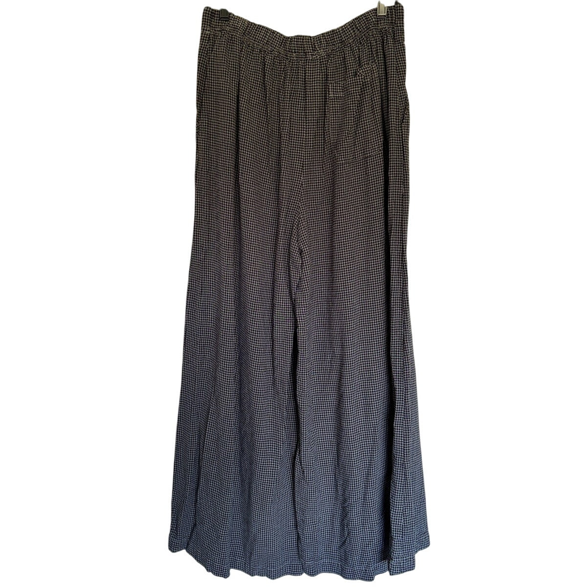 Cut Loose Wide Leg Pant In Mini Check Tencel #8562405 - Blue/Black - Medium