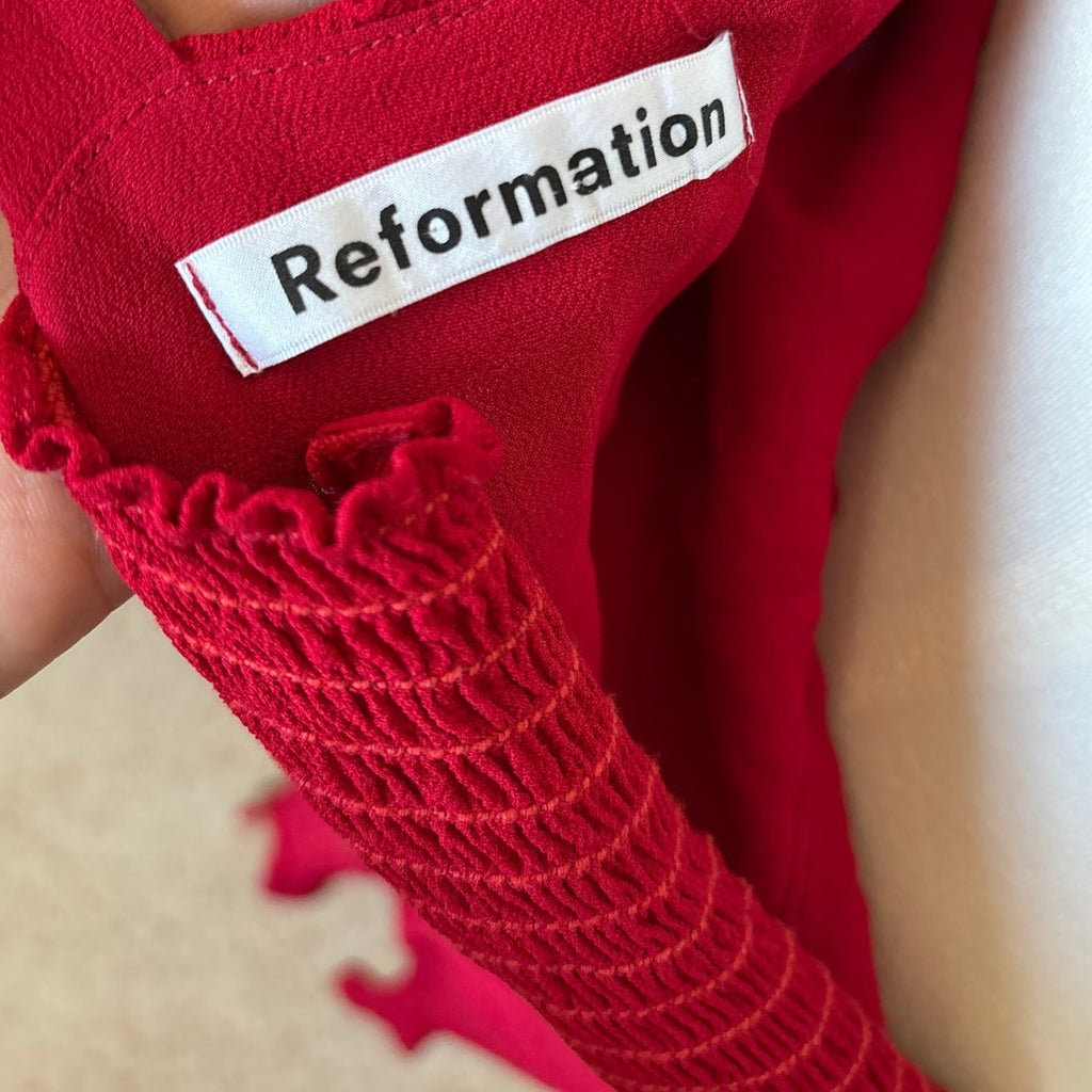 REFORMATION Christine Dress - Red - 6