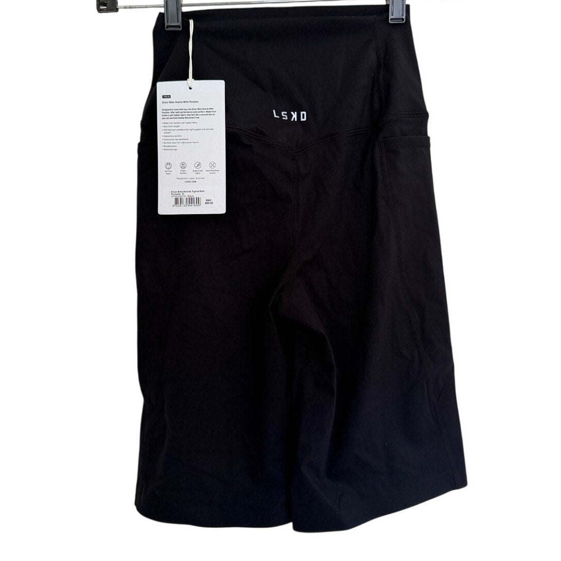 LSKD Elixir Bike Shorts With Pockets - Black - Size Small