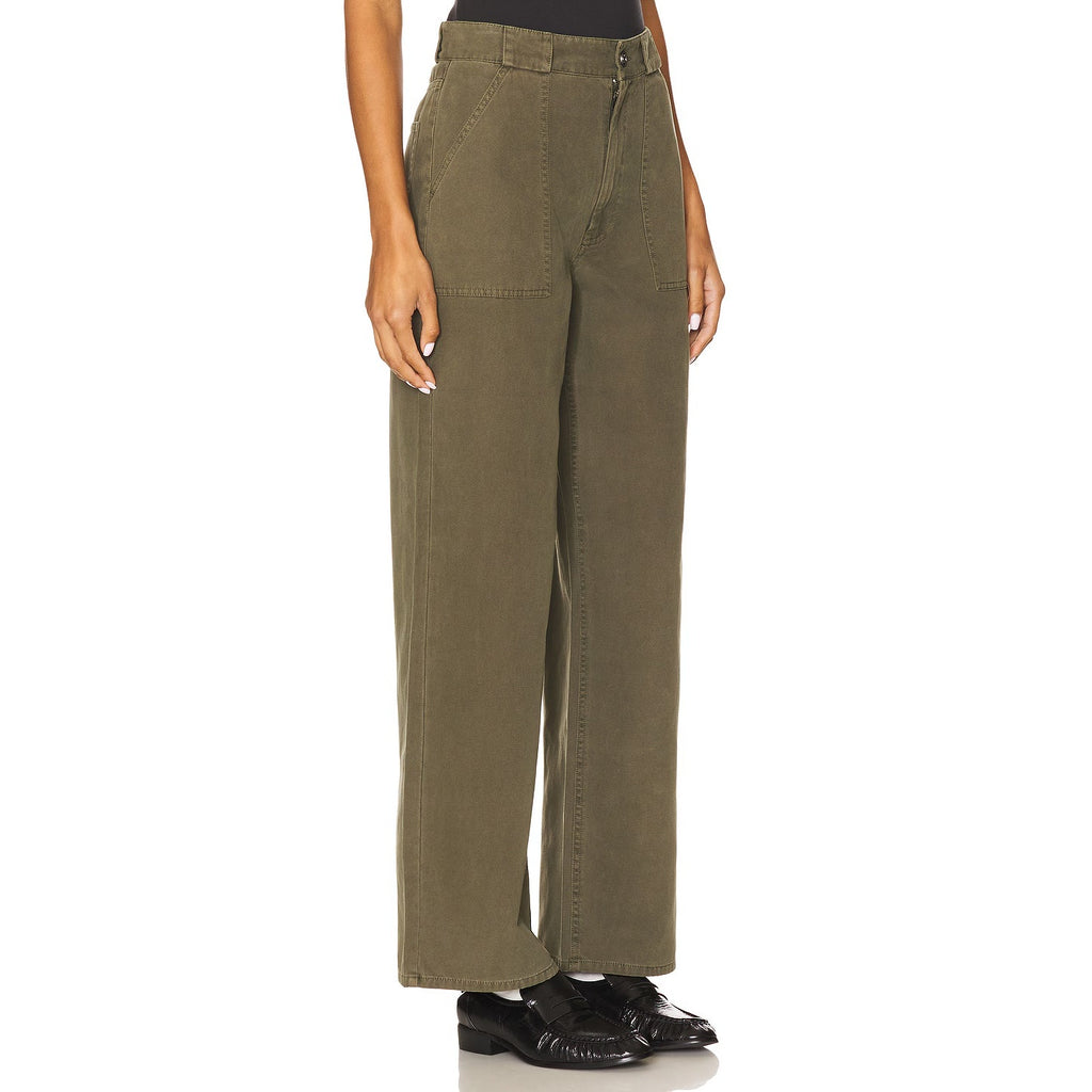 Anine Bing Grayson Pant - Army Green - Size 25