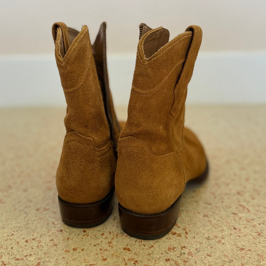 Tecovas The Dean Zip Boot - Honey Suede Leather - 9.5D