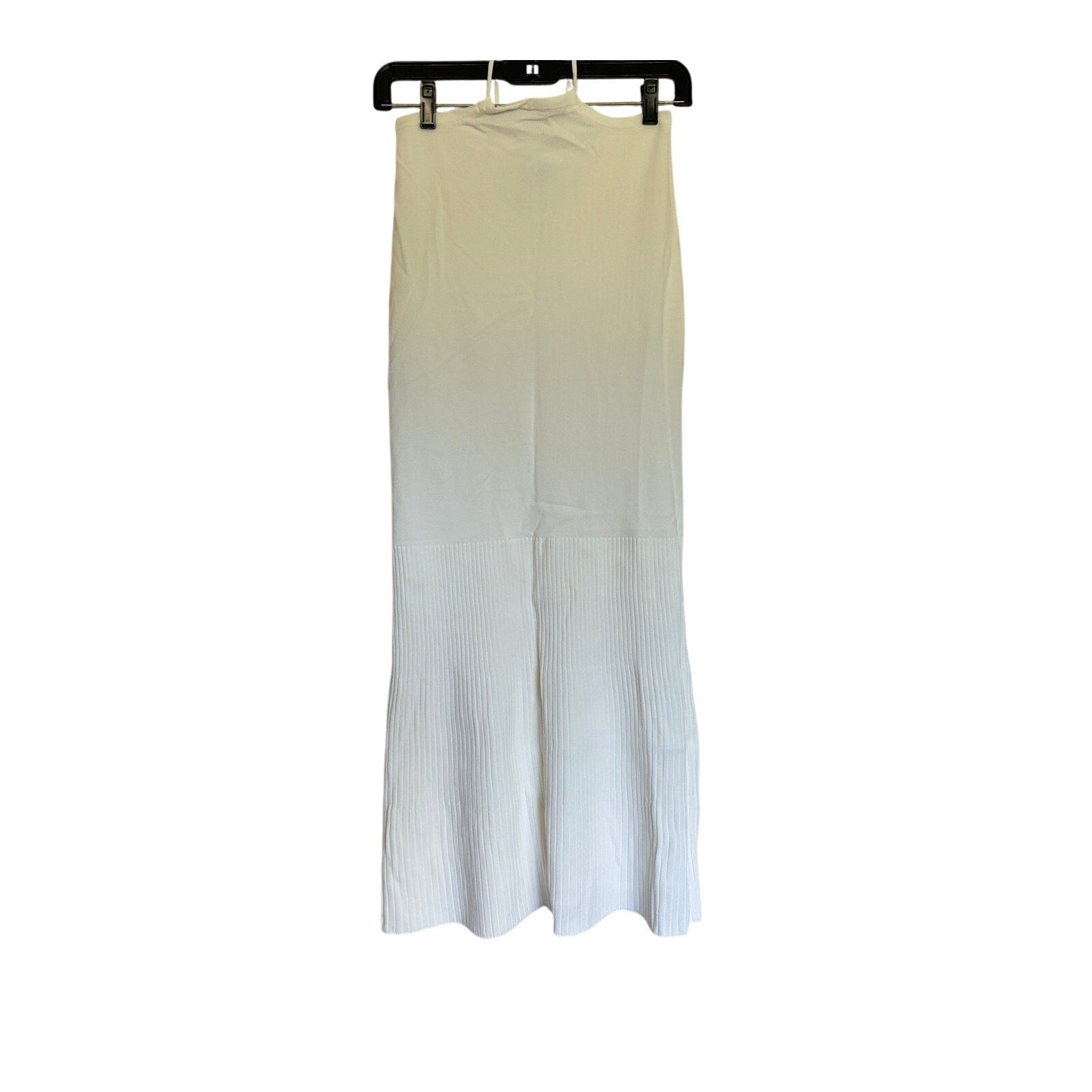 SIGNIFICANT OTHER Skye Ribbed Knit Midi Skirt - Cream Ivory - Size 4