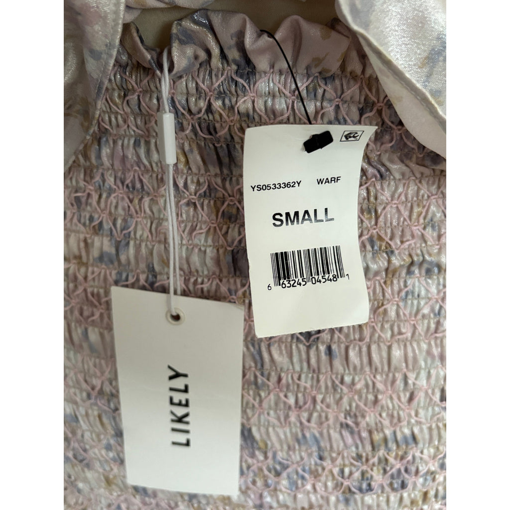 LIKELY Riviera Top & Kenzie Skirt Matching Set - Watercolor Silver - Size Small