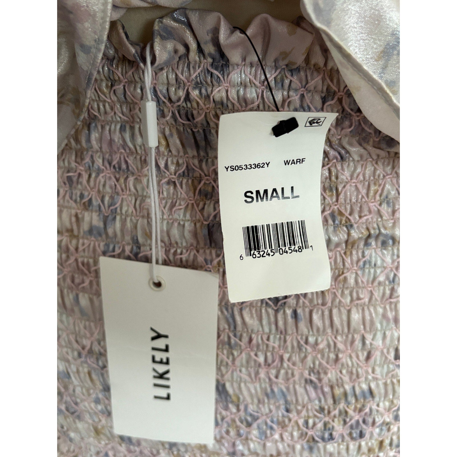LIKELY Riviera Top & Kenzie Skirt Matching Set - Watercolor Silver - Size Small