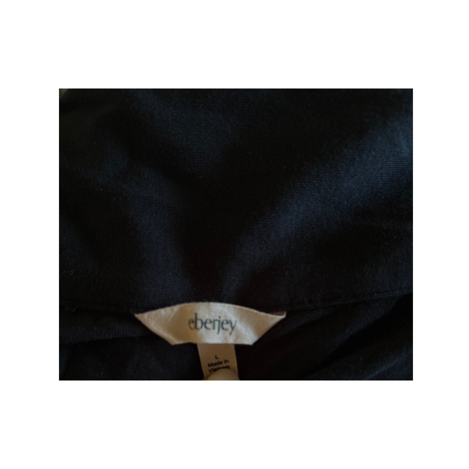 EBERJEY Gisele Long Sleeve PJ Top - Black/Pink Sorbet - Size Large