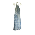 New Zara Maxi Halter Dress - Tie Dye Blue - Size Extra Small