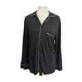 Eberjey William Pajama Top - Charcoal Heather/Ivory - Size Medium