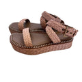 Ulla Johnson Gemma Woven Raffia Espadrille Sandals - Blush - Size 9.5