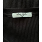 PERFECTWHITETEE Gabby Sweater Rib Short Sleeve Top