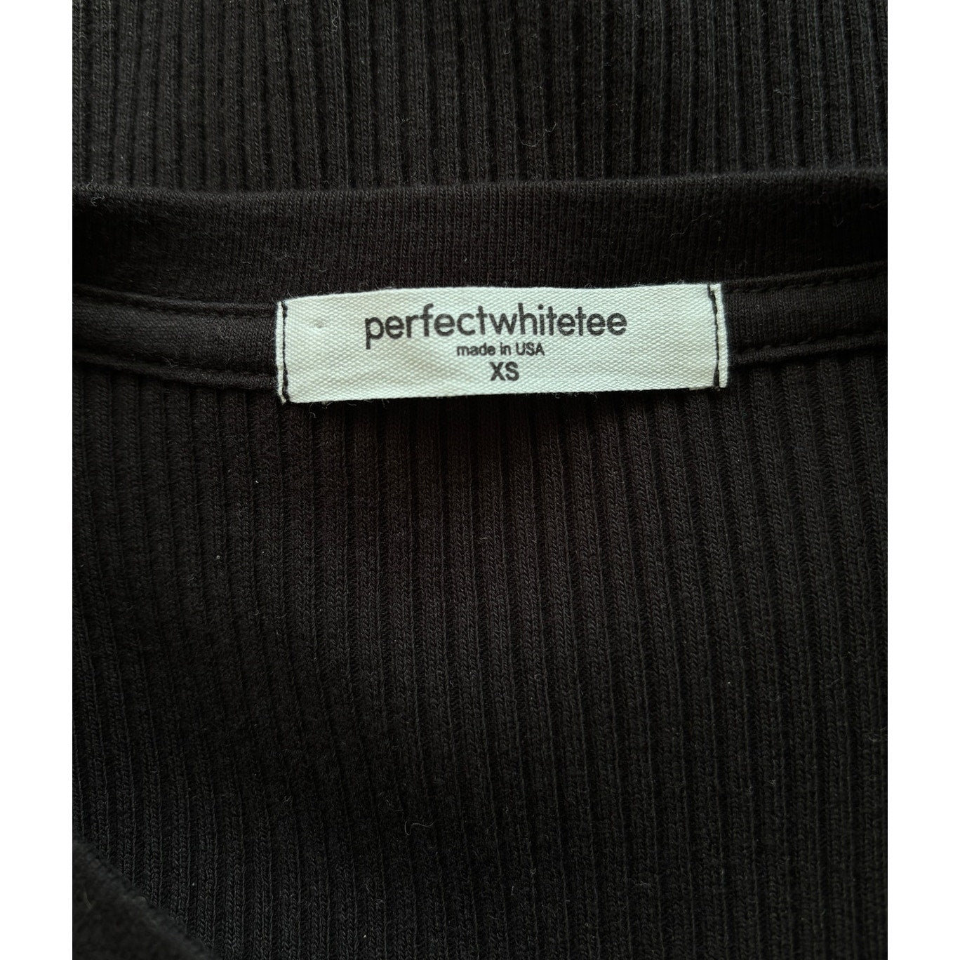 PERFECTWHITETEE Gabby Sweater Rib Short Sleeve Top