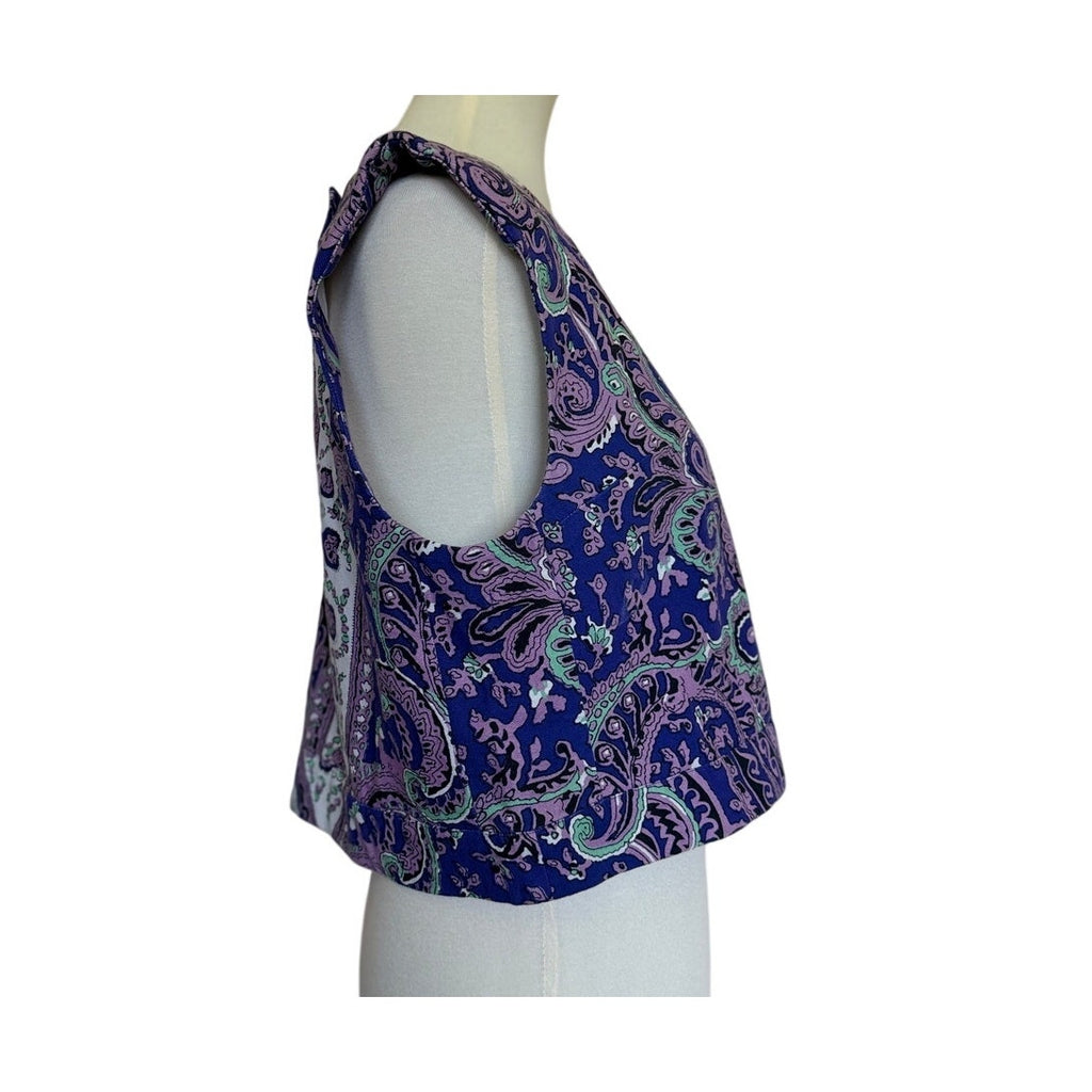 Julia Amory Slim Shell Cotton Top - Palm Beach Paisley - Medium