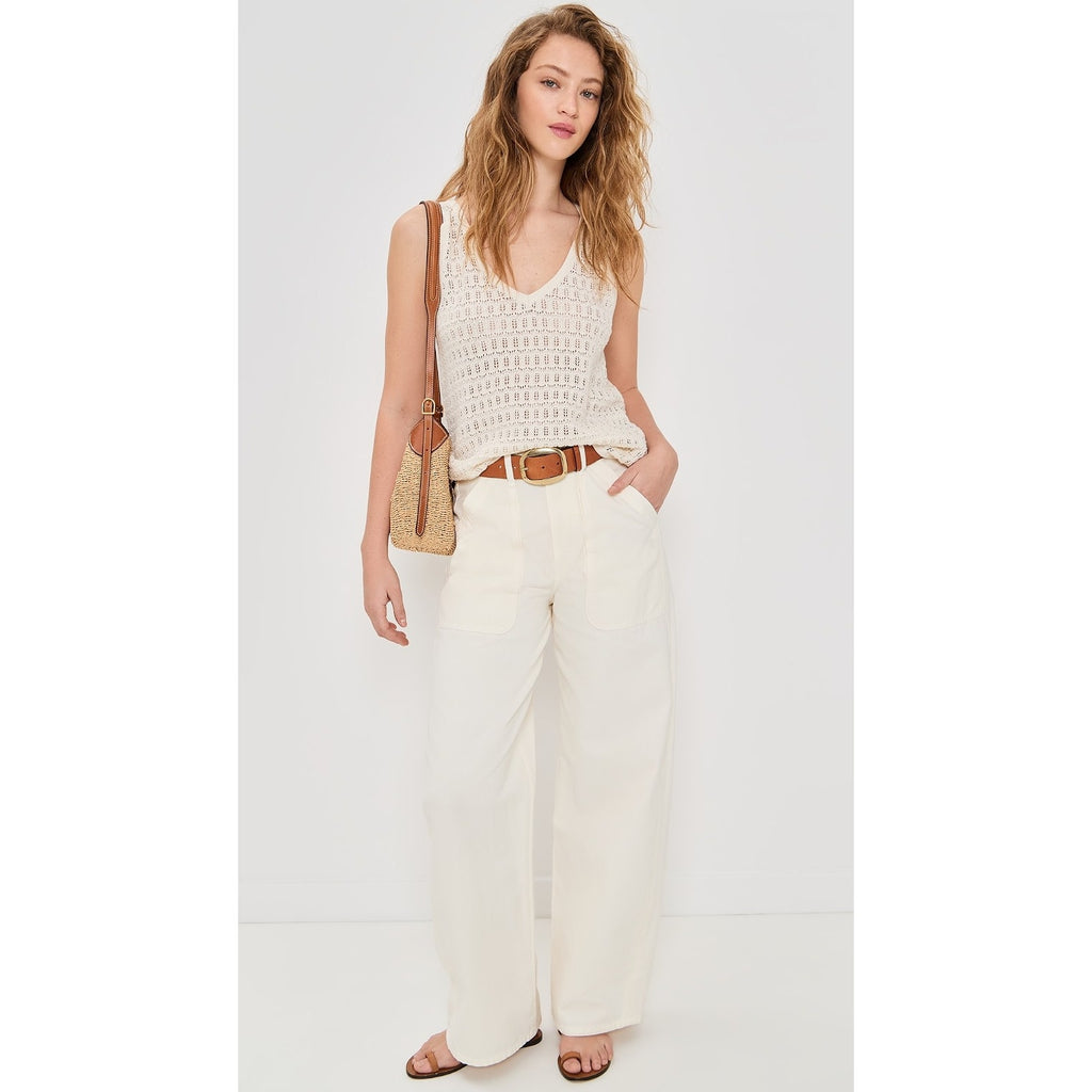 New Z Supply Nilo Crochet Tank - Sea Salt - Size Small