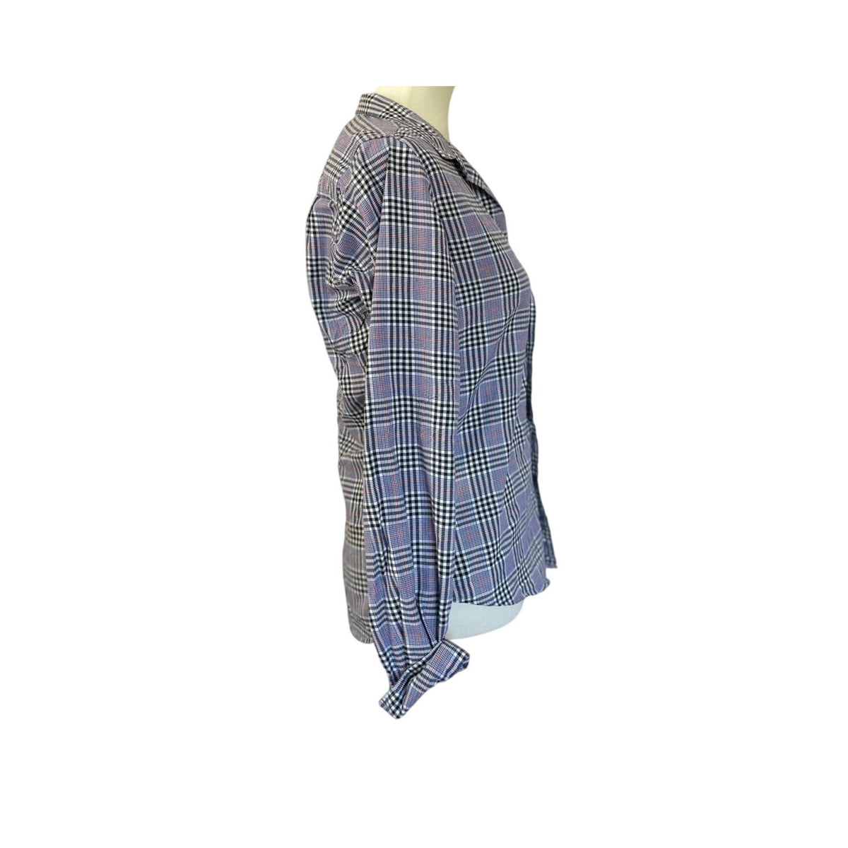 Frank & Eileen Barry Button Down Shirt - Red/Black/Blue/White Check - Size Small