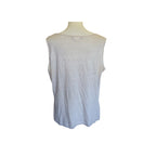 MARINA RINALDI Flax Linen Tank - Ivory - Size Large