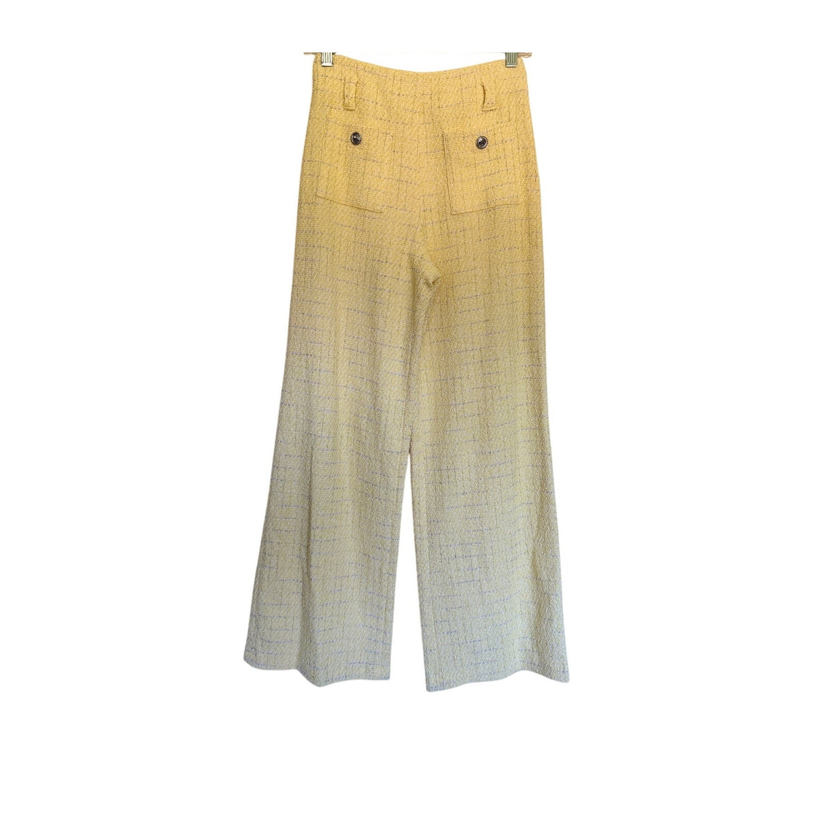 Maje Tweed Pants - Pale Yellow - Size FR 36 / Small