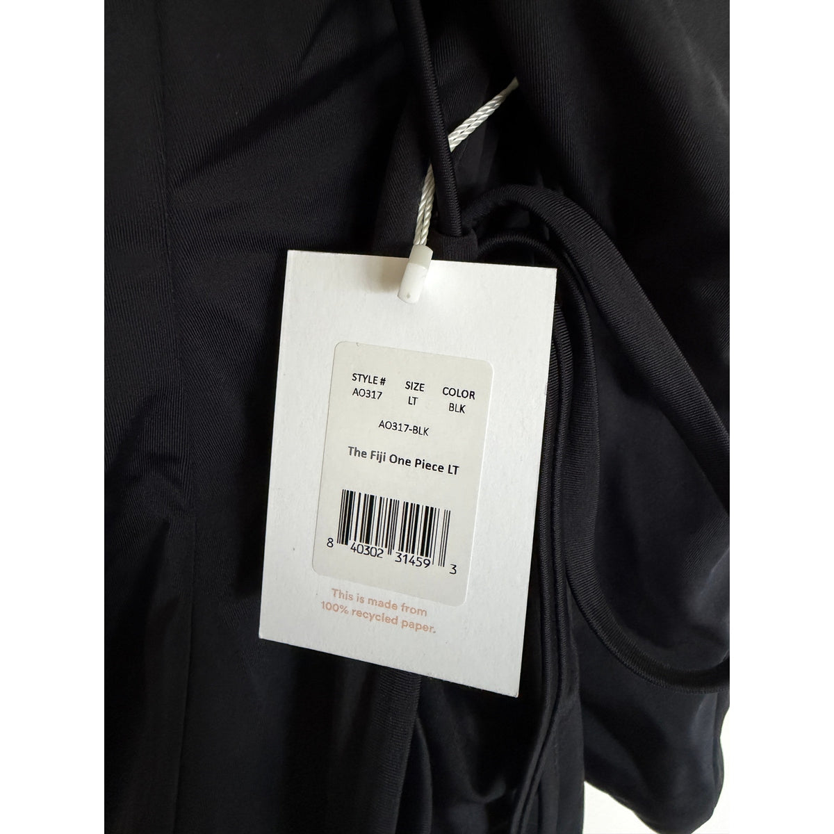 Andie The Fiji One Piece Swimsuit LT - Black - Size Large Tall
