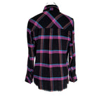Rails Leo Shirt - Onyx Magenta Cayenne - Small
