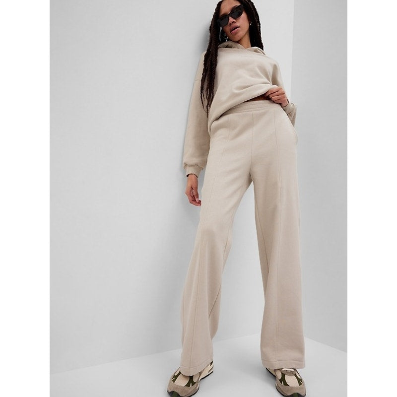 New Gap Vintage Soft Seamed Wide Leg Sweatpants - Moonstone Beige -  Size Small