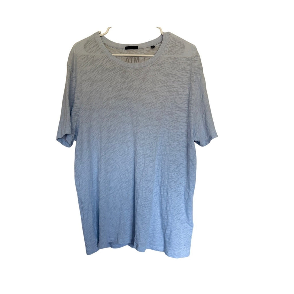 ATM ANTHONY THOMAS MELILLO Slub Jersey Crew Neck Tee - Cool Water - Size Large